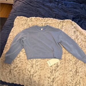 Lululemon Blue Cropped Sweatshirt
